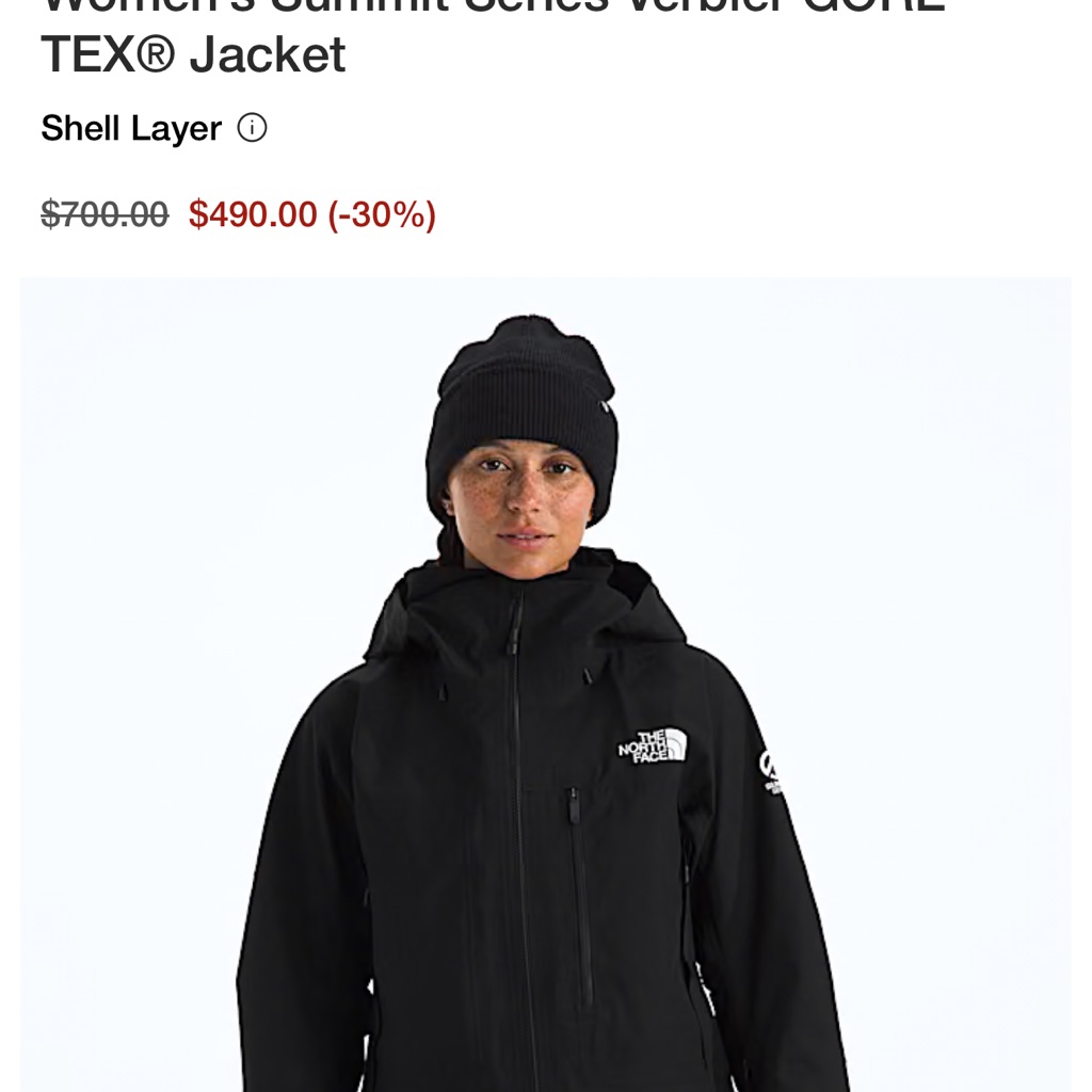 The North Face Womenâs Black Summit Series Jacket Nwot